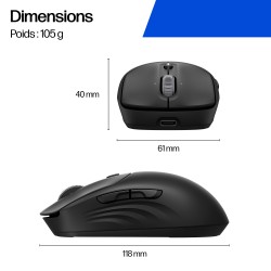 HP Souris sans fil rechargeable 705 | JDB-Info