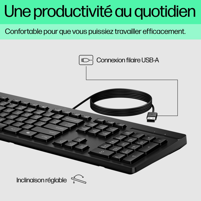 HP Clavier filaire 125 | JDB-Info