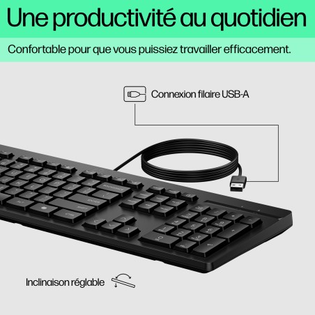HP Clavier filaire 125 | JDB-Info