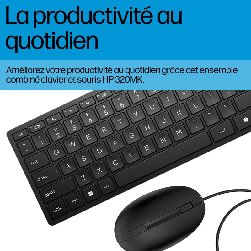 HP Souris et clavier Wired Desktop 320MK | JDB-Info
