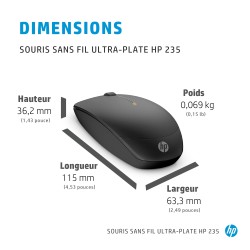 HP Souris sans fil ultra-plate 235 | JDB-Info