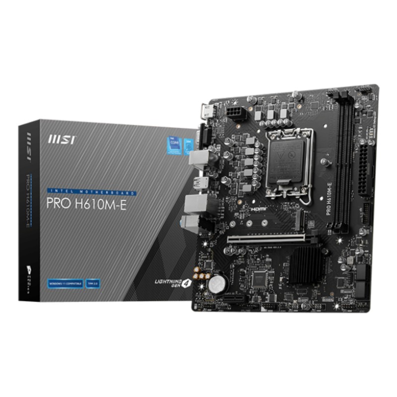 MSI PRO H610M-E carte mère Intel H610 LGA 1700 micro ATX | JDB-Info