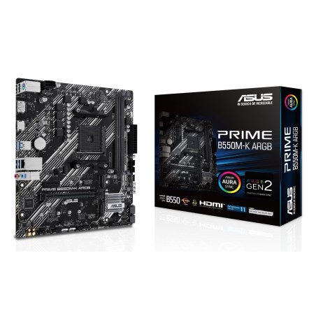 ASUS PRIME B550M-K ARGB AMD B550 Emplacement AM4 micro ATX | JDB-Info