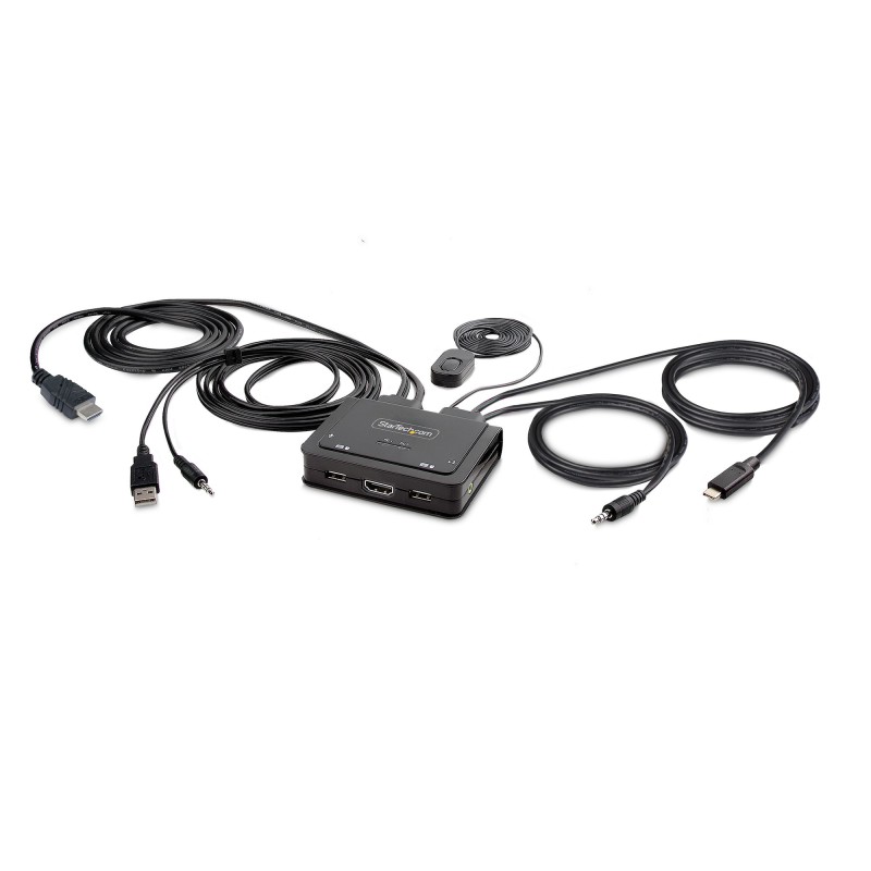 StarTech.com Switch KVM Hybride USB-C à 2 Ports, 4K60Hz - C | JDB-Info