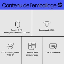 HP Souris multi-périphériques rechargeable 715 | JDB-Info