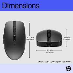HP Souris multi-périphériques rechargeable 715 | JDB-Info