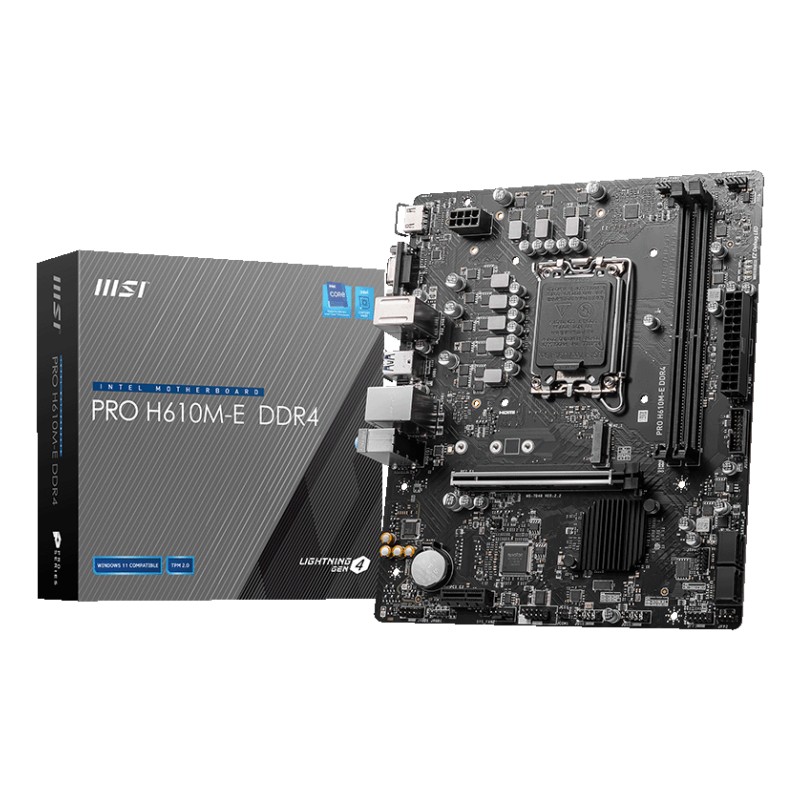 MSI PRO H610M-E DDR4 carte mère Intel H610 LGA 1700 micro A | JDB-Info