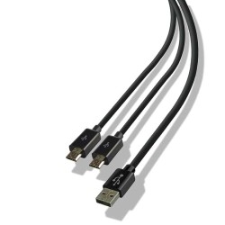 Steelplay Cable Dual Play & Charge Pour Manettes - Noir (PS | JDB-Info