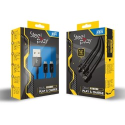 Steelplay Cable Dual Play & Charge Pour Manettes - Noir (PS | JDB-Info