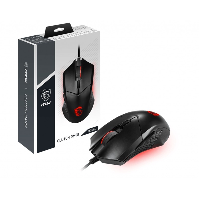 MSI Clutch GM08 souris Gaming Ambidextre USB Type-A Optique | JDB-Info