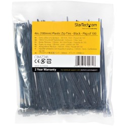 StarTech.com Colliers de Serrage 10 cm Noirs - Largeur 2 mm | JDB-Info