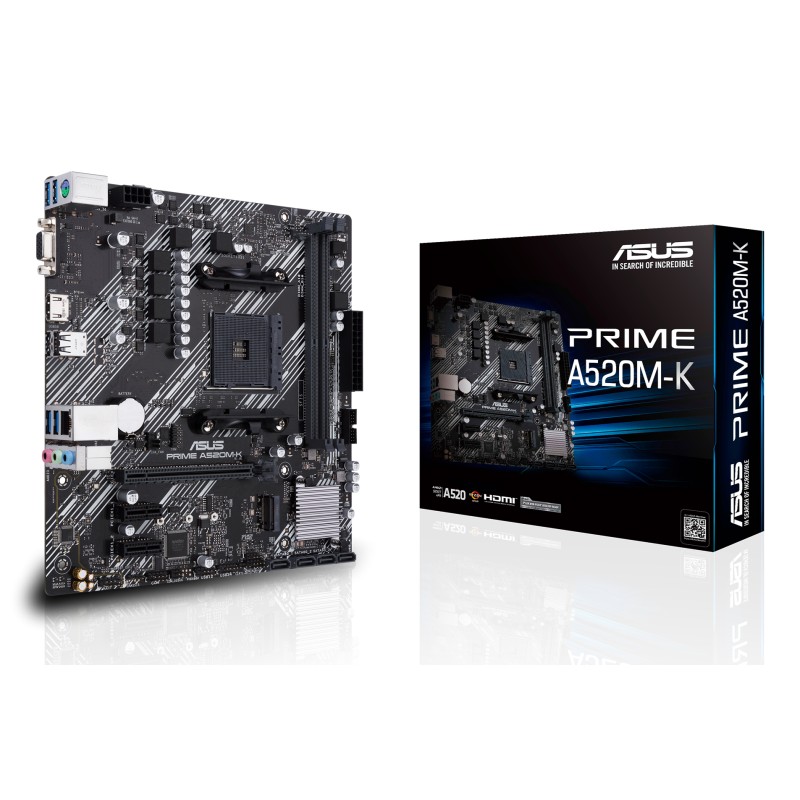ASUS PRIME A520M-K AMD A520 Emplacement AM4 micro ATX | JDB-Info