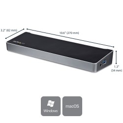 StarTech.com Station d'accueil USB-C triple affichage 4K po | JDB-Info