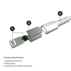 StarTech.com Câble USB-A vers Lightning Blanc Robuste 1m - | JDB-Info
