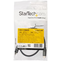 StarTech.com Câble de Charge Rapide USB-C de 50cm, Charge e | JDB-Info