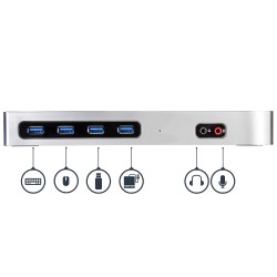 StarTech.com Station d'Accueil Double Écran 4K60Hz DisplayP | JDB-Info