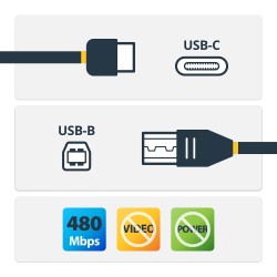 StarTech.com Câble USB-B vers USB-C de 1m, Câble de Transfe | JDB-Info