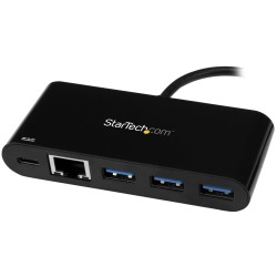 StarTech.com Hub USB C - 3 ports - USB 3.0 (5Gbps) Ethernet | JDB-Info