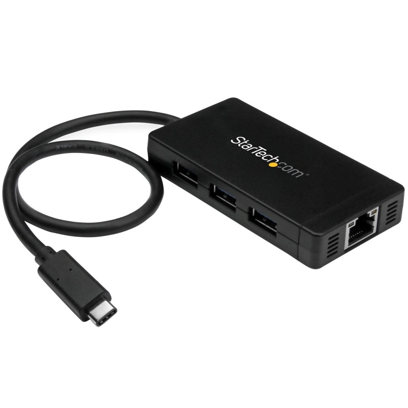 StarTech.com Hub USB-C à 3 ports avec Gigabit Ethernet - US | JDB-Info