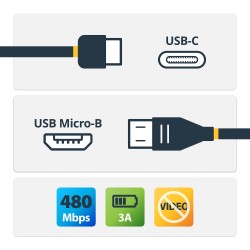 StarTech.com Câble USB-C vers Micro USB-B de 1m, Câble de T | JDB-Info