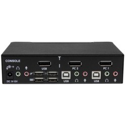 StarTech.com Commutateur KVM 2 Ports DisplayPort, USB et Au | JDB-Info