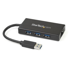 StarTech.com Hub USB 3.0 portable à 3 ports avec câble inté | JDB-Info