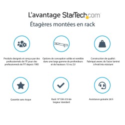 StarTech.com Étagère de Rack de Serveur 2U - Plateau Cantil | JDB-Info