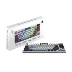 MSI FORGE GK600 TKL WIRELESS SKY clavier Gaming USB + Bluet | JDB-Info