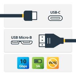 StarTech.com Câble USB-C vers Micro USB-B de 1m, 10Gbps, Co | JDB-Info