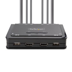 StarTech.com C2-DH46-UA2-CBL-KVM commutateur écran, clavier et souris 2 ports Noir