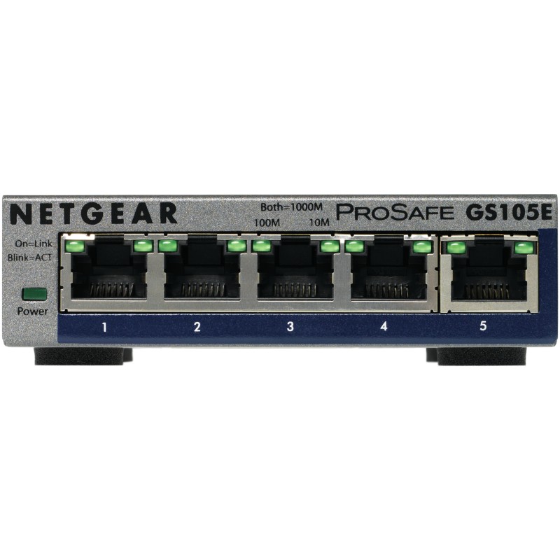 NETGEAR GS105E-200PES commutateur réseau Géré L2/L3 Gigabit | JDB-Info