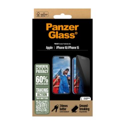 PanzerGlass ® 2-Way Privacy Screen Protector iPhone 16 | 15 | JDB-Info