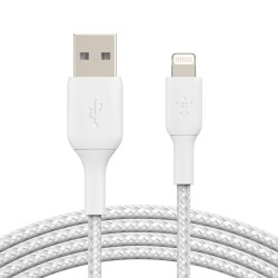 BELKIN BOOST CHARGE USB-A to Lightning Cable Braided 0.15M White