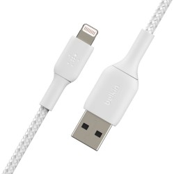 BELKIN BOOST CHARGE USB-A to Lightning Cable Braided 0.15M White