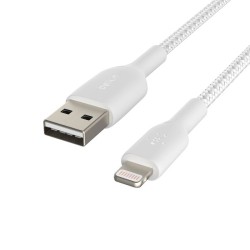 BELKIN BOOST CHARGE USB-A to Lightning Cable Braided 1M White