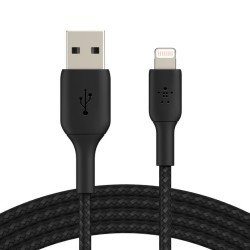 BELKIN BOOST CHARGE USB-A to Lightning Cable Braided 2M Black