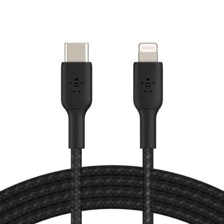 BELKIN BOOST CHARGE USB-C to Lightning Cable Braided 1M Black