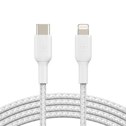 BELKIN BOOST CHARGE USB-C to Lightning Cable Braided 1M White