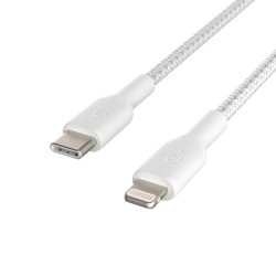 BELKIN BOOST CHARGE USB-C to Lightning Cable Braided 1M White