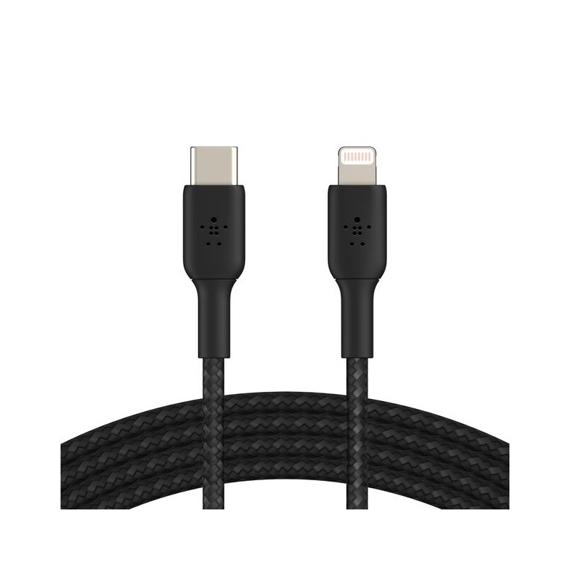 BELKIN BOOST CHARGE USB-C to Lightning Cable Braided 2M Black