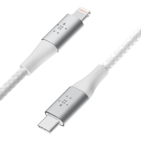 BELKIN BOOST CHARGE USB-C to Lightning Cable Braided 2M White