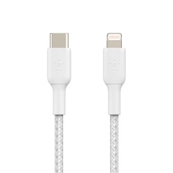 BELKIN BOOST CHARGE USB-C to Lightning Cable Braided 2M White