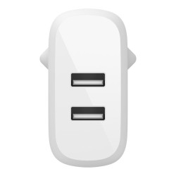 BELKIN BOOST CHARGE 24w 12w X2 USB-A Dual Wall Charger White
