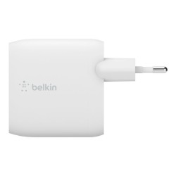 BELKIN BOOST CHARGE 24w USB-A Dual Wall Charger w/ 1m A-LTG White