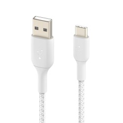 BELKIN BOOST CHARGE USB-A to USB-C Cable Braided 1M White