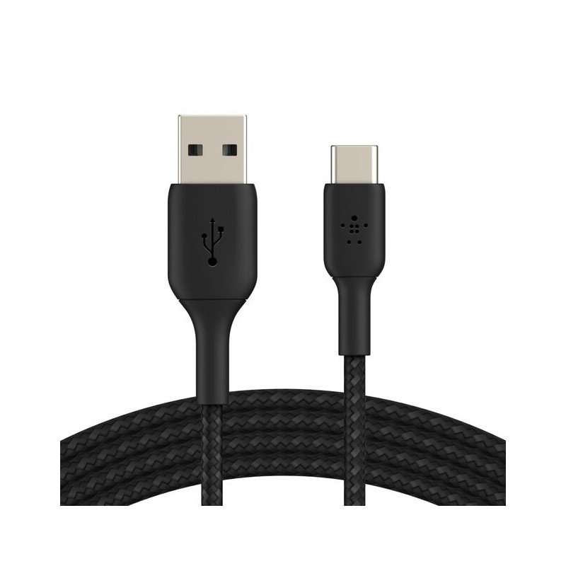 BELKIN BOOST CHARGE USB-A to USB-C Cable Braided 2M Black