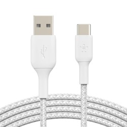 BELKIN BOOST CHARGE USB-A to USB-C Cable Braided 2M White