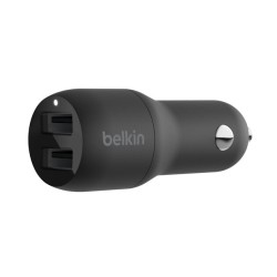BELKIN BOOST CHARGE 24W 12w x 2 USB-A Dual Car Charger Black