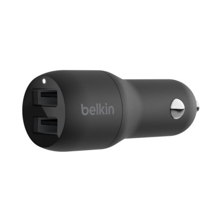 BELKIN BOOST CHARGE 24W 12w x 2 USB-A Dual Car Charger Black
