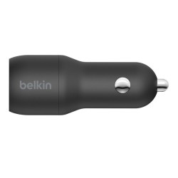 BELKIN BOOST CHARGE 24w USB-A Dual Car Charger w/ 1M PVC A-LTG Black